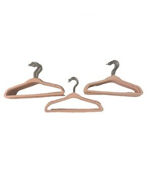 Infant/Toddler Girls' Light Pink Velvet Slim Space Saving Hanger Bundle